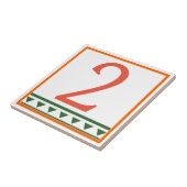 レッドハイタリアンウスシンボルや象徴文字&数字 タイル (側面)