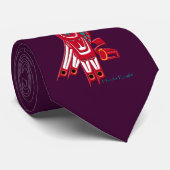 レッドハイダイーグルファッションネックタイ ネクタイ (ロール)