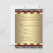 レッドハイヒールシューズヒョウSweet sixteenRSVP 出欠カード (裏面)