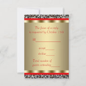 レッドハイヒールシューズヒョウSweet sixteenRSVP 出欠カード (裏面)