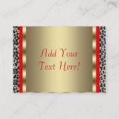 レッドハイヒールシューズレッドヒョウの名刺 名刺 (裏面)