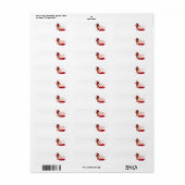 レッドハイヒールシューズ/サンタ小妖精や小人/ラベル ラベル (フルシート)