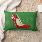 レッドハイヒールシューズ/サンタ小妖精や小人/装飾用クッション ランバークッション (ブランケット)
