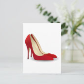 レッドハイヒール靴 ポストカード (スタンド正面)