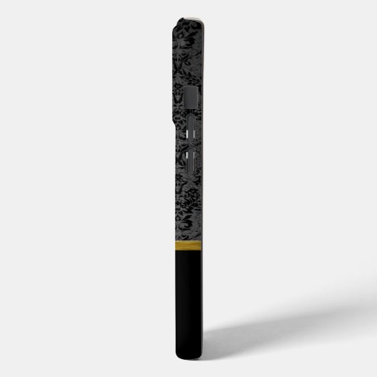 レッドハイヒール&ダマスクプリントとモノグラム Case-Mate iPhoneケース (裏面 / 左)