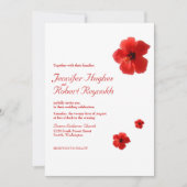 レッドハイビスカストロピカルバジェット結婚ズ 招待状 (正面)