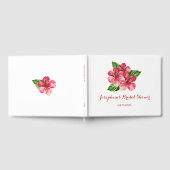 レッドハイビスカストロピカルブライダルシャワー ゲストブック (全面)