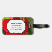 レッドハイビスカスハワイトロピカルフラワー ラゲッジタグ (裏面横)