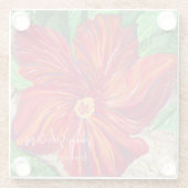 レッドハイビスカスバケーションホーム ガラスコースター (裏面)