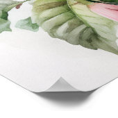 レッドハイビスカスフラワーズアートプリントポスター ポスター (角)