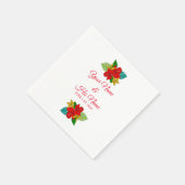 レッドハイビスカスフラワーズサンダー_コーブ スタンダードカクテルナプキン (角)