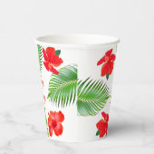レッドハイビスカスフラワーズ&パーム離れーズバースデーパーティー 紙コップ (右)