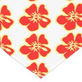 レッドハイビスカスフラワートロピカルハワイアンルアウ（ハワイ式宴会）パーティー ショートテーブルランナー (コーナー)