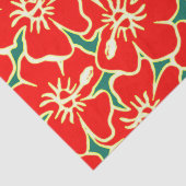 レッドハイビスカスフラワートロピカルハワイアンルアウ（ハワイ式宴会） 薄葉紙 (詳細)