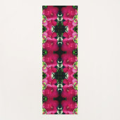 レッドハイビスカスフラワーペアクローズアップ抽象芸術 ヨガマット (正面)