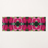 レッドハイビスカスフラワーペアクローズアップ抽象芸術 ヨガマット (正面(横))