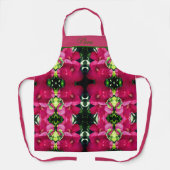 レッドハイビスカスフラワーペアパーソナライズされた抽象芸術 エプロン (正面)