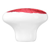 レッドハイビスカスフラワーボタニカルフローラ写真 セラミックノブ (側面)