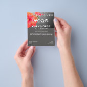 レッドハイビスカスヨガA5フライヤー チラシ (手)