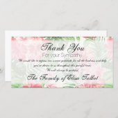 レッドハイビスカス悔やみや弔慰サンキューフォトカード サンキューカード (正面/裏面)