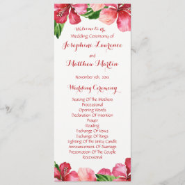 レッドハイビスカス熱帯結婚式 プログラム