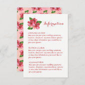 レッドハイビスカス結婚トロピカルカード エンクロージャーカード (正面/裏面)