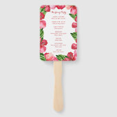 レッドハイビスカス結婚トロピカルセレモニー ハンドファン (裏面)