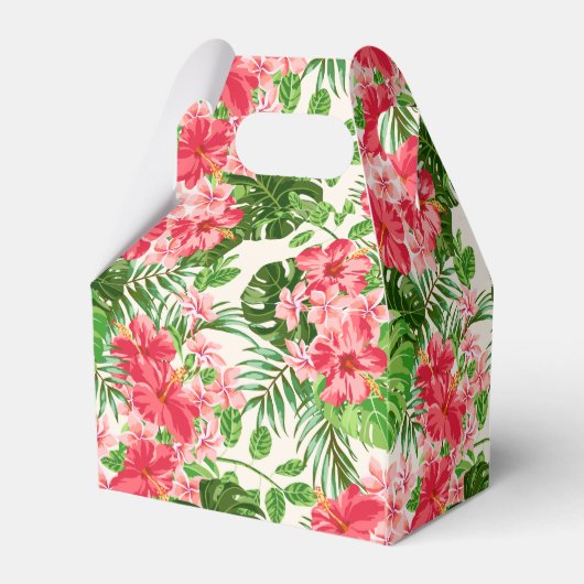 レッドハイビスカス60thバースデーパーティーの好意ボックス フェイバーボックス (裏面サイド)