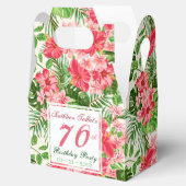 レッドハイビスカス70thバースデーパーティーの好意ボックス フェイバーボックス (オープン)