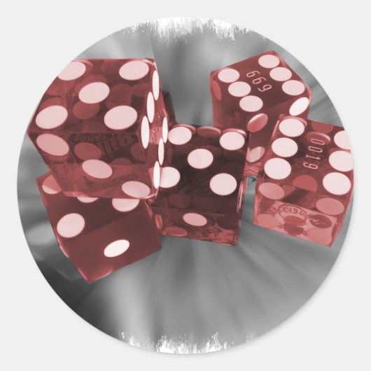 レッドハイローラサイコロラスベガス ラウンドシール (正面)