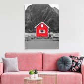 レッドハウスカラーポップ・アートの キャンバスプリント (インサイチュ (リビング))