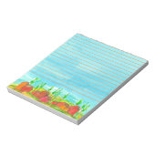 レッドハウスブルーウォーターカラーライン ノートパッド (回転)