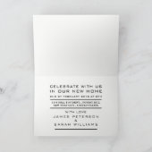 レッドハウスロゴ、引っ越し祝いパーティーパーティの招待状 招待状 (内部)