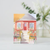 レッドハウス | かわいらし水絵を描色 ポストカード (スタンド正面)