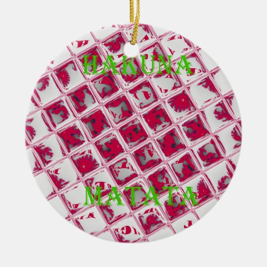 レッドハクナマタタスタイル セラミックオーナメント (正面)