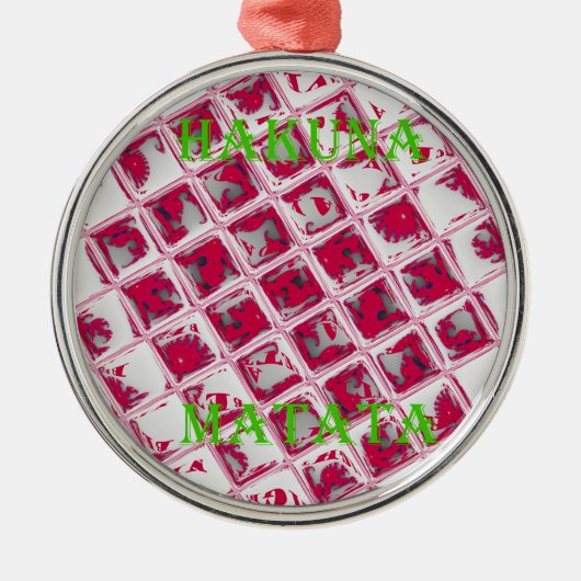 レッドハクナマタタスタイル メタルオーナメント (正面)