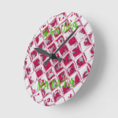 レッドハクナマタタスタイル ラウンド壁時計 (傾斜)