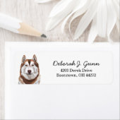 レッドハスキードッグ差出人住所ラベル ラベル (インサイチュ)