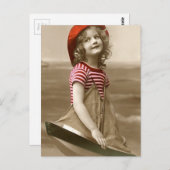 レッドハットと帆船 ポストカード (正面/裏面)