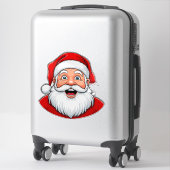 レッドハットに微笑むクリスマスサンタクロース シール (スーツケース)