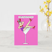 レッドハットの友達へのバレンタイン カード (黄色い花)