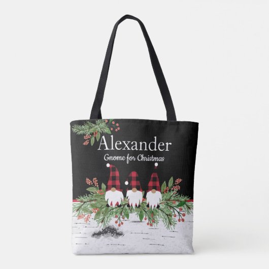 レッドハットバッファロープレイド格言ガーランド《植物》アスペン トートバッグ (裏面)