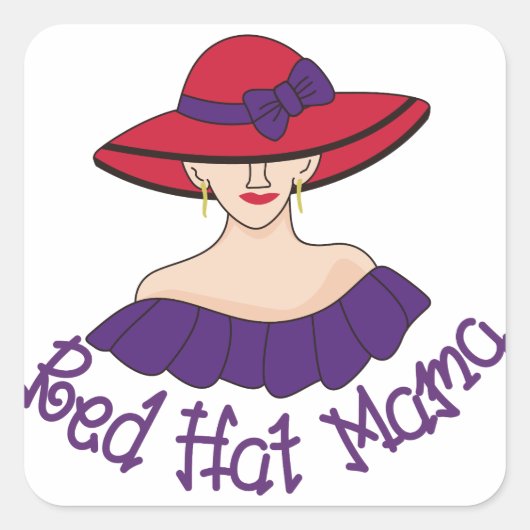 レッドハットママ スクエアシール (正面)