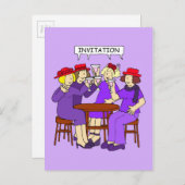 レッドハットレディース招待状 インビテーションポストカード (正面/裏面)