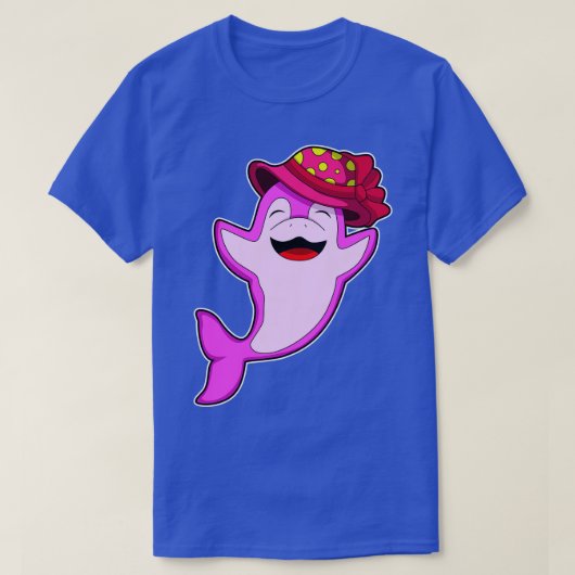 レッドハット付きイルカ Tシャツ (デザイン正面)