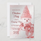 レッドハット雪だるまクリスマスパーティの招待状 招待状 (裏面)