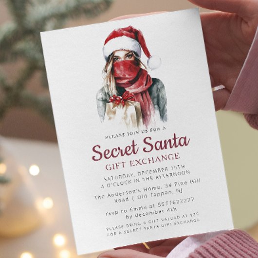 レッドハット&スカーフシークレットサンタクリスマスパーティー 招待状