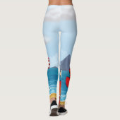 レッドハッピーカニのビーチレギンス レギンス (裏面)