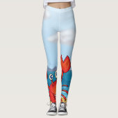 レッドハッピーカニのビーチレギンス レギンス (正面)