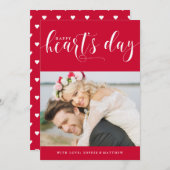 レッドハッピーハートの日 |バレンタインデー シーズンカード (正面/裏面)